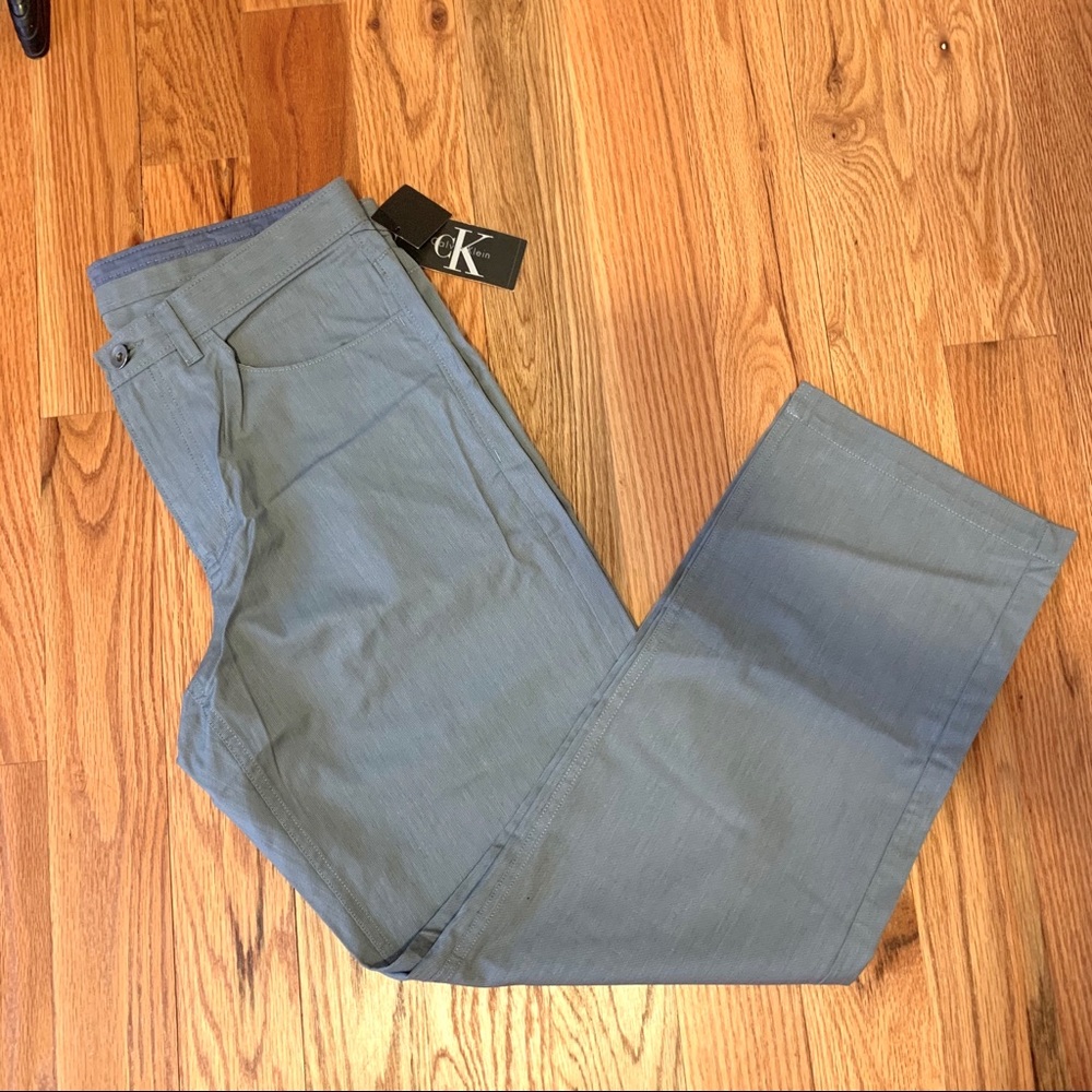 NWT Calvin Klein Textured Twill Cotton Dress Pants